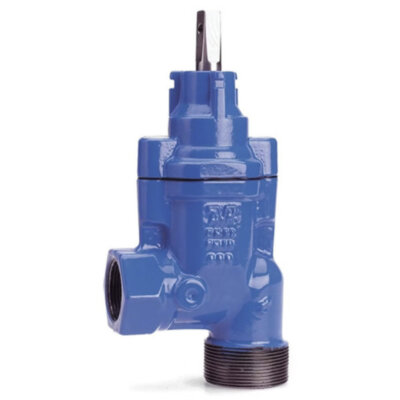 Задвижка AVK 11/00 DN 25-1 1/2" PN 16 ответвительная с наружной и внутренней резьбой угловая