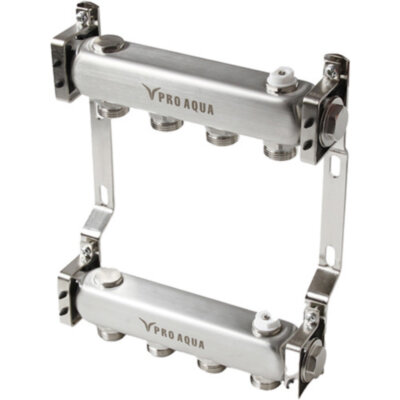 Коллекторная группа Pro Aqua 2 выхода без запорных клапанов