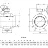 Кран шаровой Vexve 114700 DN 700 PN 25 стальной стандартнопроходный под приварку для газа, с редуктором 2