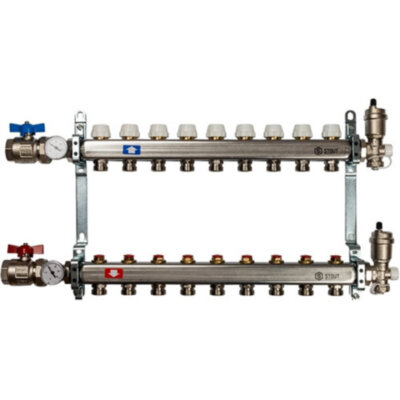 Коллектор STOUT в сборе без расходомеров 9 выходов