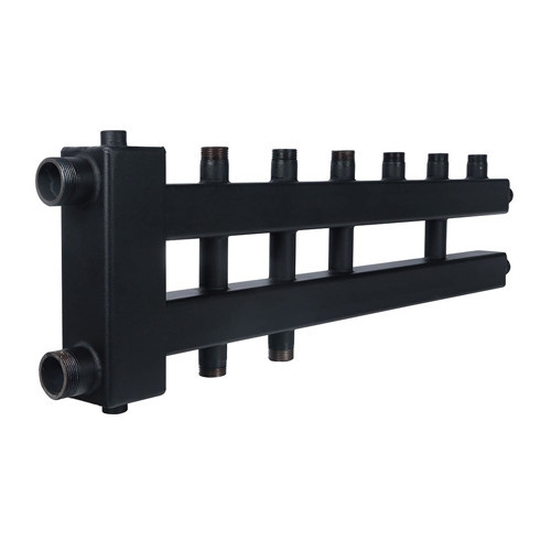 Коллектор распределительный ROMMER RDG-0018-024035 5-ти контурный НР 1"x1 1/2" Ду 40 Ру 4 дублёр компакт с гидравлическим разделителем 1