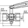 Кран трехходовый ЭКОМЕРА G1/2''F-М20/1,5F 4