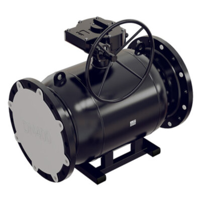 Кран шаровой ALSO КШ.Ф.350.16-01 Ду 350 Ру 16 с редуктором стандартнопроходный фланцевый