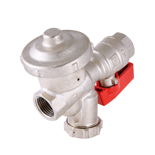 Кран шаровой VALTEC 1/2" Ду15 Ру16 со встроенным фильтром и редуктором давления, универсальный VT.300.N.04