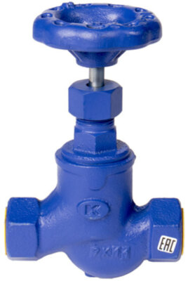 Вентиль запорный Zetkama 201 Ду25 Ру16 сальниковый чугунный резьбовой ВР/ВР (внутренняя/внутренняя) zGLO 201A025C00