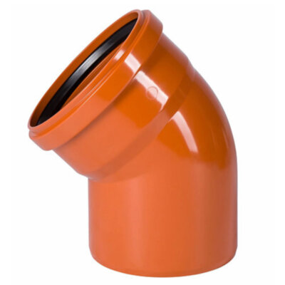 Отвод НПВХ Ostendorf KG KGB DN 200 PN 0,5 45 градусов