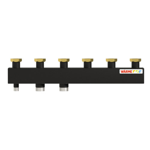 Коллектор распределительный Warme WKS85.4F 4-х контурный НР 1 1/2" Ду 40 Ру 6 без теплоизоляции