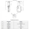 Задвижка Kvant KV02 DN 50 PN 10 шиберная межфланцевая со штурвалом 2