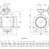 Кран шаровой Vexve 114/GS700 DN 700 PN 25 стальной стандартнопроходный под приварку для газа, с редуктором 2