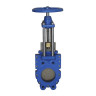 Задвижка шиберная ABRA KV-01 DN 80 PN 16/10 чугунная фланцевая с редуктором 1