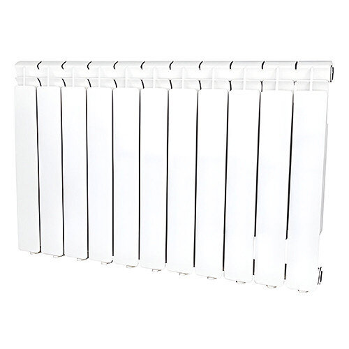 Радиатор алюминиевый STOUT Bravo Ventil 500 11 секций нижнее подключение белый