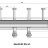 Коллектор распределительный Meibes M66301.80 2-х контурный ВР-НР 1 1/2" DN 40 PN 6 в теплоизоляции 2