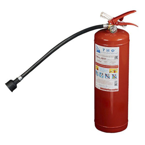 Огнетушитель воздушно-пенный РИФ ОВП-4(з)-АВ заряженный летний, ЗПУ-латунь