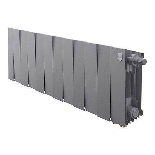 Радиатор биметаллический Royal Thermo PianoForte 200 VD (12 секций) Silver Satin