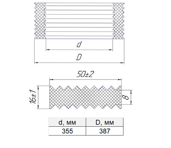 Манжета стенового ввода МСВ 355