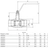 Кран шаровой Vexve 102/H032 DN 32 PN 40 стальной стандартнопроходный под приварку для жидкости, ручка-рычаг 2