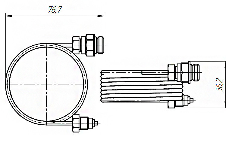 Импульсная трубка Valtec VT.AEQF.01 PN 25 с адаптером 1/4" для автоматических регуляторов перепада давления VT.040, VT.041 2