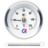 Термометр РОСМА БТ-30.010 Дкорп=63мм кл. 2,5 Траб = 0…+100°C биметаллический специальный накладной с пружиной 00000002383 1