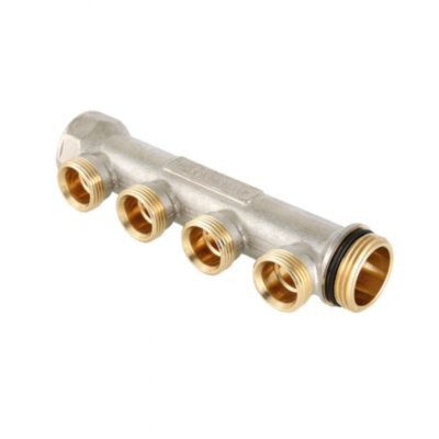 Коллектор распределительный VALTEC VTc.500.NE.060503 3 отвода ВР-НР 1"x3/4" DN 25 мм 3 без регулировки