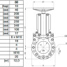 Задвижка шиберная ножевая VAG ZETA DN 80 PN 10 со штурвалом 2