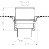 Кровельная воронка HL62BH/1 DN 110 стандарт с гидроизоляционным полимербитумным полотном для плоской эксплуатируемой кровли 2