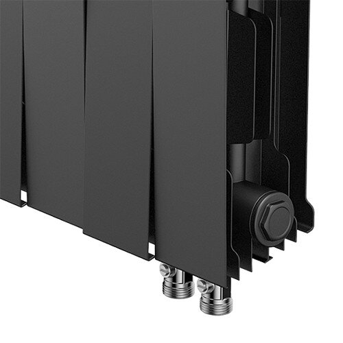 Радиатор биметаллический Royal Thermo PianoForte 200 VD (12 секций) Noir Sable