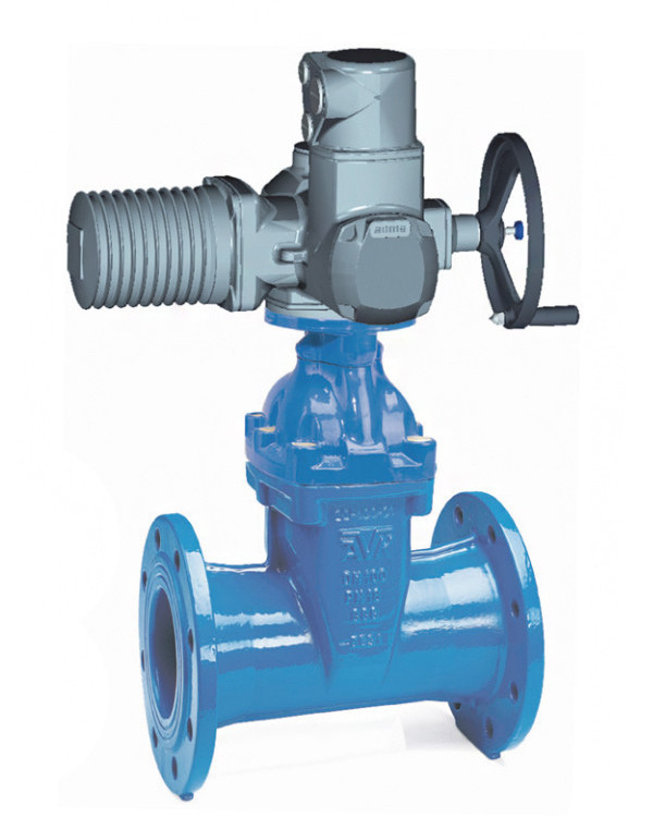 Задвижка AVK 15/72a DN 100 PN 10/16 клиновая с электроприводом AUMA фланцевая 1