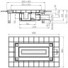 Корпус душевого трапа HL52K DN50 поворотный шарнир, консоль из полимербетона с армированной сеткой 2