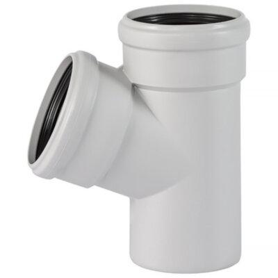 Тройник канализационный бесшумный PP-MD Ostendorf Skolan Safe SKEA DN 110/75х67°