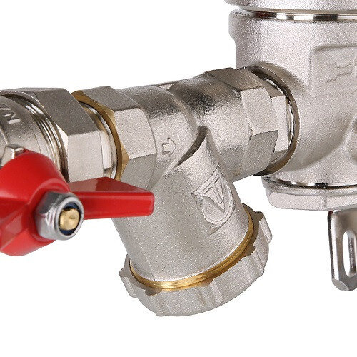 Узел этажный VALTEC VT.GPW.K05S04.000.L-5 3/4" DN 20 для водоснабжения с редуктором на каждом отводе