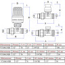 Комплект терморегулирующего оборудования Valtec VT.046.NER 1/2" x 3/4" (евроконус) DN 15 PN 10 для радиатора прямой 2
