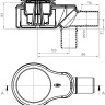 Корпус сифона HL520K DN50 поворотный шарнир 2