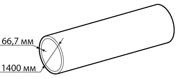 Труба ПНД Мультипайп 1075 1400 мм SDR 21 ПЭ100/ПЭ100RC ГОСТ 18599-2001 для воды