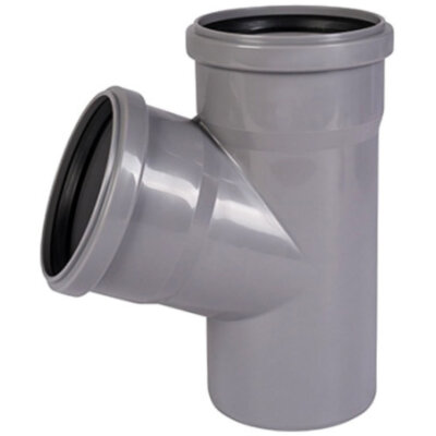 Тройник канализационный PP-H Ostendorf HT HTEA DN 75/75х67° цвет серый