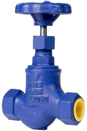 Вентиль запорный Zetkama 201 Ду50 Ру16 сальниковый чугунный резьбовой ВР/ВР (внутренняя/внутренняя) zGLO 201A050C00