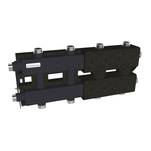 Коллектор распределительный GIDRUSS MK-60-5DU.EPP 5-ти контурный НР 1" Ду 25 Ру 6 модульный в термоизоляции