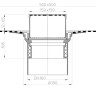 Кровельная воронка HL62BH/5 DN 160 стандарт с гидроизоляционным полимербитумным полотном для плоской эксплуатируемой кровли 2
