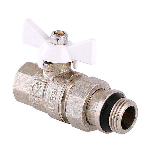 Кран шаровой VALTEC BASE 1/2" Ду15 Ру40 с полусгоном и дополнительным уплотнением VT.227.NRW.04 1