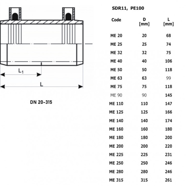 Муфта ПЭ 280мм SDR 11 Trans-Quadro электросварная 2