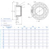 Адаптер DENDOR FA-Q13 DN 250/250 PN 10 фланцевый для пластиковых труб 2