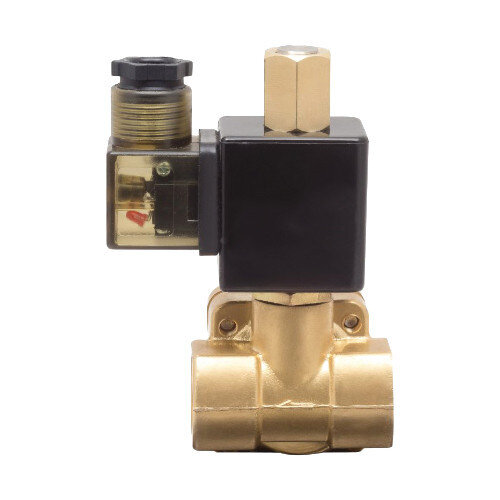 Клапан электромагнитный (соленоидный) двухходовой Росма СК-21-25-ВД-В Ду 25, G1", непрямого действия, нормально открытый, 220В, медный сплав, мембрана Viton, 00000032224