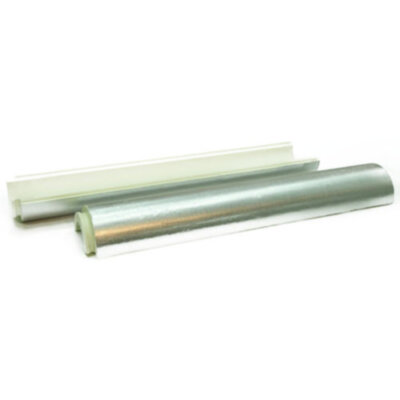 Скорлупа ППУ 133/50 из пенополиуретана с покрытием из армированной фольги  (1 метр)