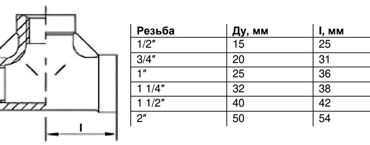 Тройник Benarmo DN 40 PN 16 (1 1/2") ВР 3