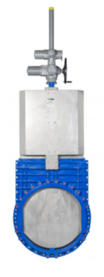 Задвижка шиберная ножевая VAG ZETA DN 1000 PN 10 с электроприводом AUMA SA14.6