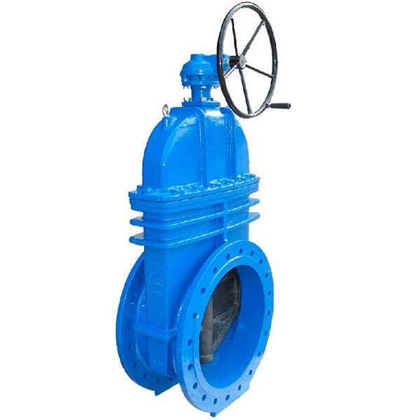 Задвижка FAF 6000D DN 600 PN 10 фланцевая клиновая высокопрочный чугун (F4) под электропривод/с редуктором с обрезиненным клином