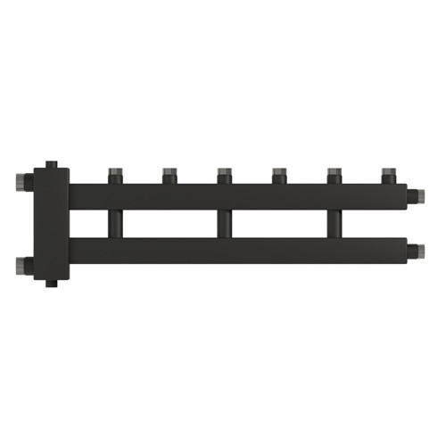 Коллектор распределительный Warme WKD.R.85.3+1 4-х контурный НР 1 1/2"x1" Ду 40 Ру 6 без теплоизоляции