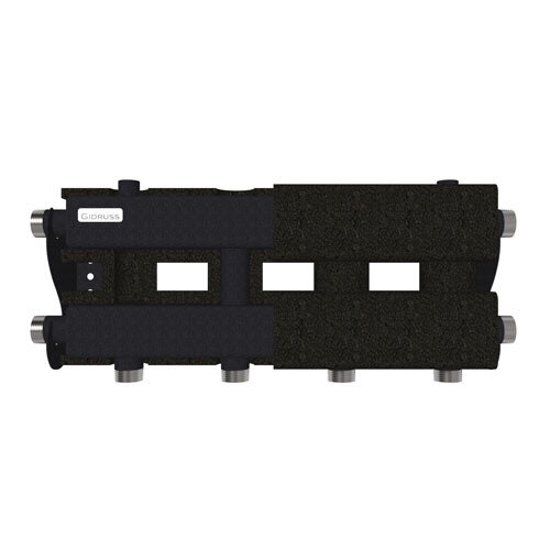 Коллектор распределительный GIDRUSS MK-60-3D.EPP 2-х контурный НР 1" Ду 32 Ру 6 модульный в термоизоляции