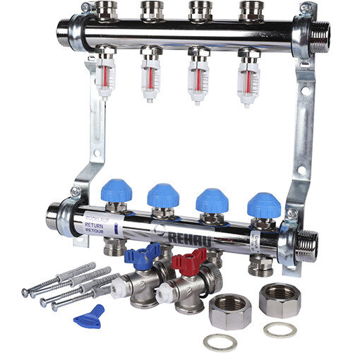 Распределительный коллектор REHAU HKV-D на 4 контура