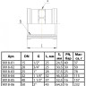Муфта соединительная латунная Aquasfera 9018 DN 32 PN 20 резьба - 1 1/4'', покрытие - никель, резьбовая ВР-ВР, 9018-04 4