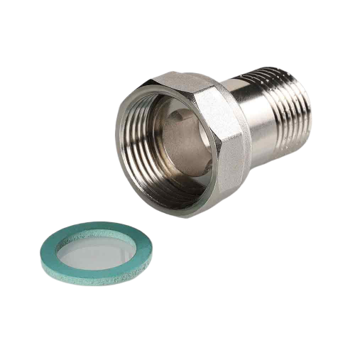 Латунный полусгон VALTEC 3/4" x 1/2" с накидной гайкой и наружной резьбой VTr.613.N.0504 2